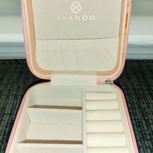 Vlando Pink Travel Jewelry Case
